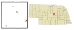 Valley County Nebraska Incorporated and Unincorporated areas North Loup Highlighted